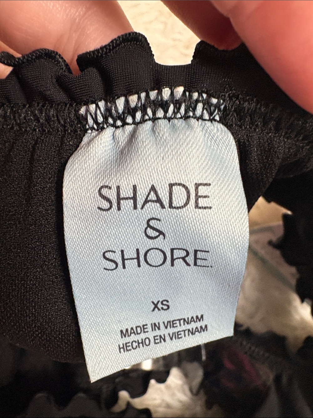 NWT Shade & Shore Black Ruffle Trim Low Rise Cheeky Scrunch Butt Swim Bottoms XS - Picture 8 of 11